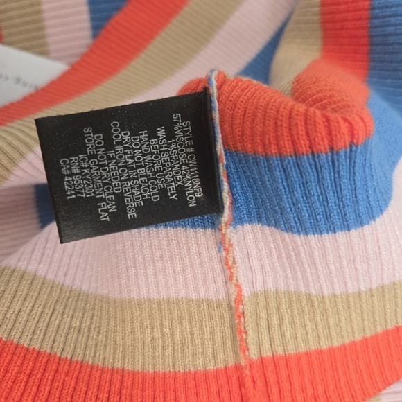 NWT Sanctuary Act Natural Ribbed Knit Striped Dress Size Large - Picture 3 of 7